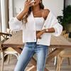 Women Casual Short V Neck Button Cardigan Knit Sweater Outerwear