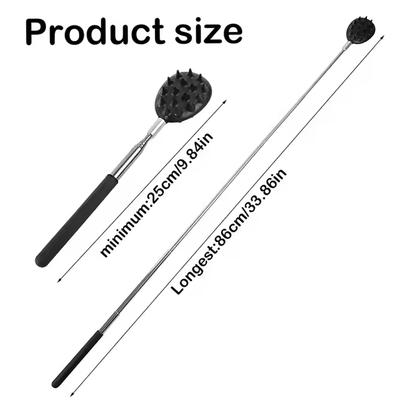 Telescoping Back Scratcher with 3/5Pcs Detachable Heads Stocking Stuffers for Men Christmas Gifts Extendable Back Massager Tools