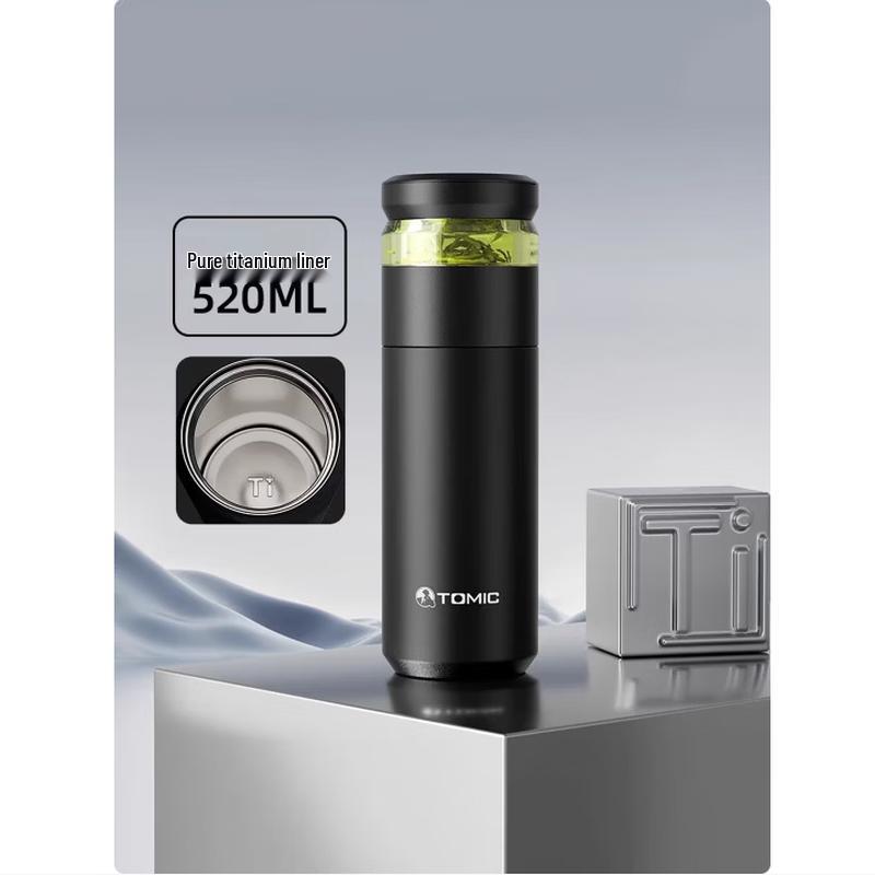 TOMIC 520ml Pure Titanium Insulated Tea Bottle