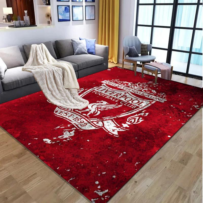 Football Club Pattern Rug, Indoor/Outdoor Mat, for Picnic, Gameroom, Bedroom, Office, Living Room, Home Decor Carpet, Birthday Gift