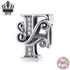 Avle 925 Sterling Silver English Letter Beaded Bracelet Beads