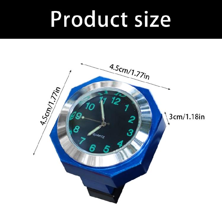 All Weather Resistant Motorcycle Dashboard Gauge Time Display Device Metal Octagonal Clock Simple Installation Design
