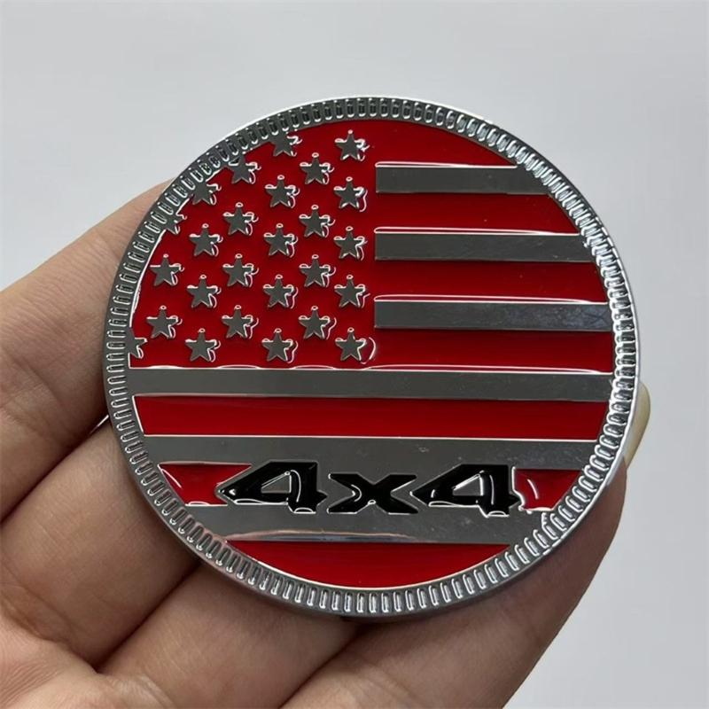 Car Body Fenders Rear Trunk Metal Badge Decoration Sticker 4X4 Flag Emblem Decal Universal 3D Emblem Badge
