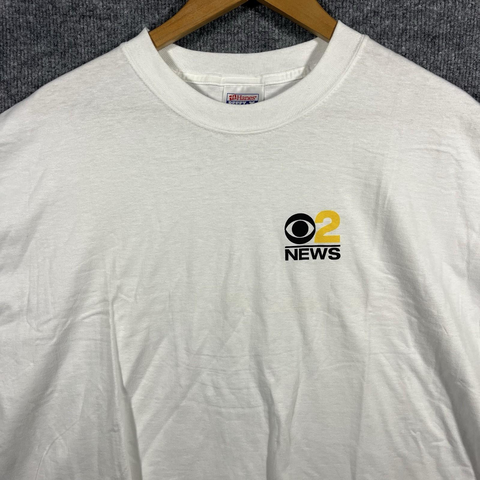 Vintage 90s CBS News Eye Network Logo Television Los Angeles LA Promo T-Shirt XL Unisex T-Shirt L