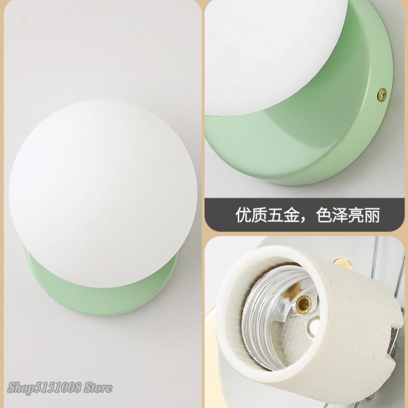 Nordischer Creme-Stil LED-Wandleuchte Modern Minimalistisch Flur Wandleuchte Französisch Kreativ Internet Rot Schlafzimmer Nachttischlampe Dekor