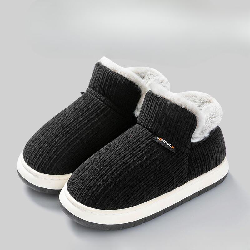 Anti-slip Soft-soled Cotton Shoes with Added Fleece and Thickened Warmth, Thick-soled Home Cotton Slippers