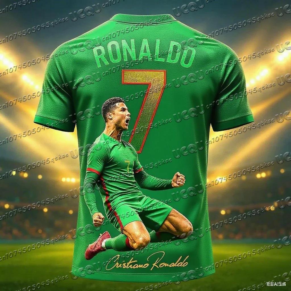 2026 Nuovi Arrivi Edizione Speciale Ronaldo 7 Maglia da Calcio Oversize Sportiva Manica Corta Uniforme da Allenamento Maglietta da Calcio Maglietta per Bambino