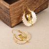 New By Tribal Island, Beetle Earrings, Victorian Scarab , Brass and Black Shell with Post, Price Per Pair.