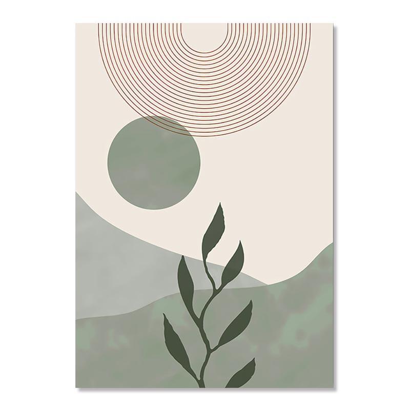 

Постеры в стиле бохо, абстрактная геометрия, линия, холст, картина, листья, солнце, радуга, домашний декор в стиле бохо, скандинавская настенная картина для декора гостиной 21x30cm No Framed