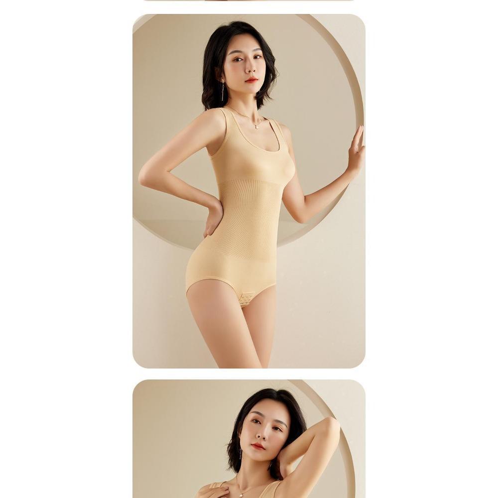 Shapewear Women's Thin Open Crotch Breasted Lift Hip Sexy Body High Elastic Shapewear Belly Pull-in Jumpsuit