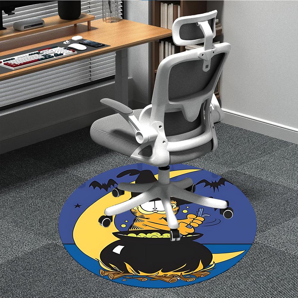 

1pc Halloween Garfield Office Round Area Rug, Bedroom Living Room Home Decor, Room Deco, Offic a1016096 80cm by 80cm