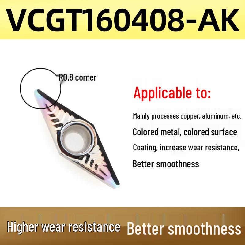 35° Diamond Blade CNC Lathe Inserts VCGT160404 VBGT110302 for Aluminum