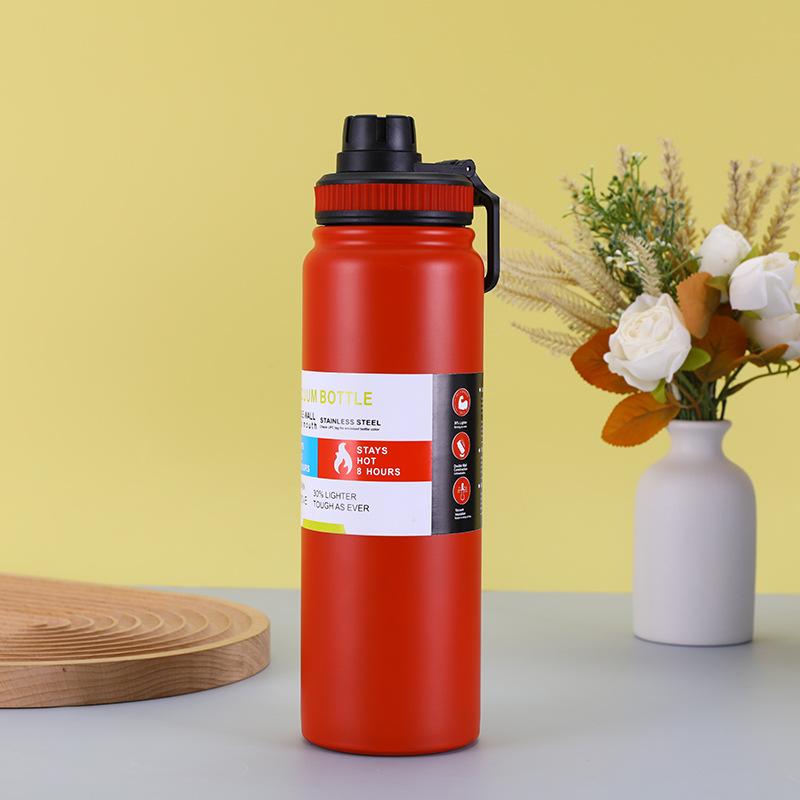 600ML 800ML 1000ML Outdoor Thermos Kettle Water Bottle with Tea Filter 304 Stainless Steel Thermal Cup Leak-proof Flask Sports