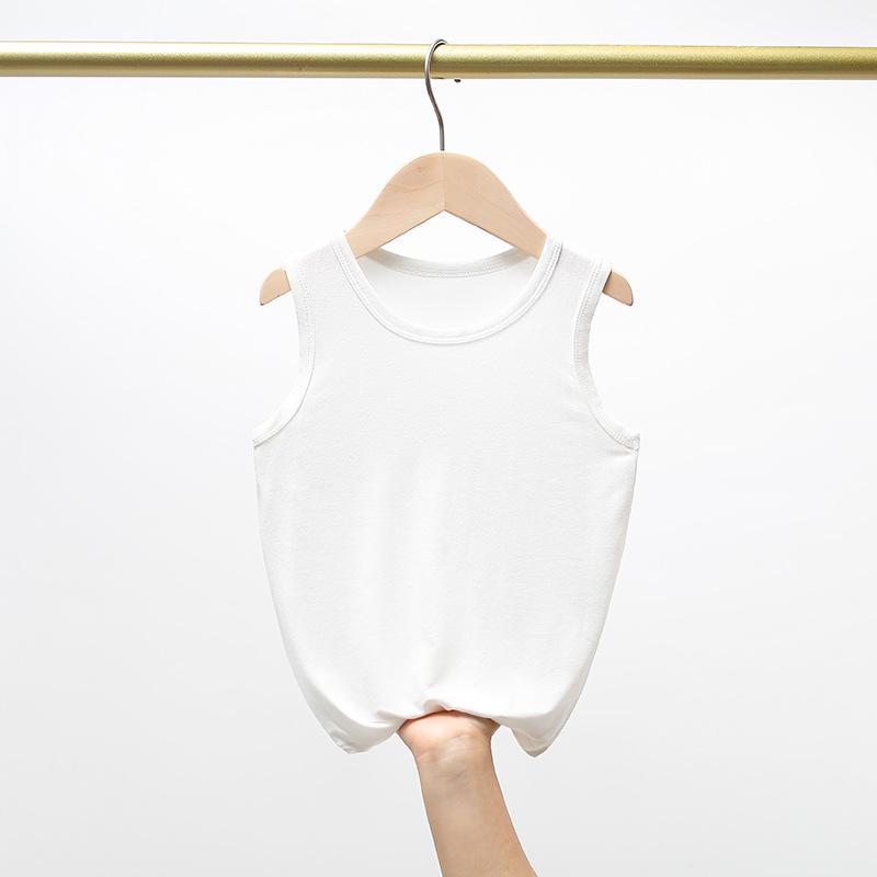 Children's Summer Modal Cotton Camisole Vest - Unisex Lightweight Base Layer for Babies and Kids