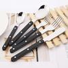 16 szt. Uchwyty ABS Nity Dekoracja Naczynia Stołowe Nóż Widelec Łyżka Sztućce Stal Nierdzewna Zestaw Sztućców Kuchenne Płaskie Sztućce Prezent