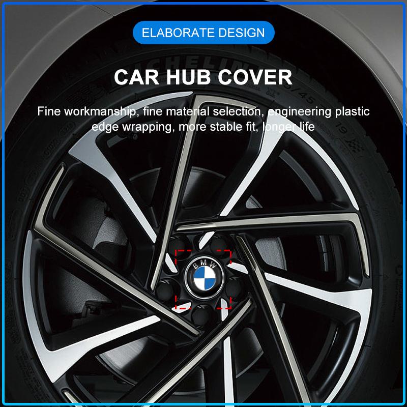4Pcs 60MM Car Wheel Center Hub Cap Car Accessories For BMW M Performance 1 3 5 7 Series M3 M4 M5 M6 X1 X3 X5 X6 X7 E30 E34 E36 E39 E4