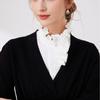 Perfect Match Detachable Stand Collar Blouse Solid Color Half Shirt Ruffled Decorative Collar Sweater False Collar Top Clothing Accessory