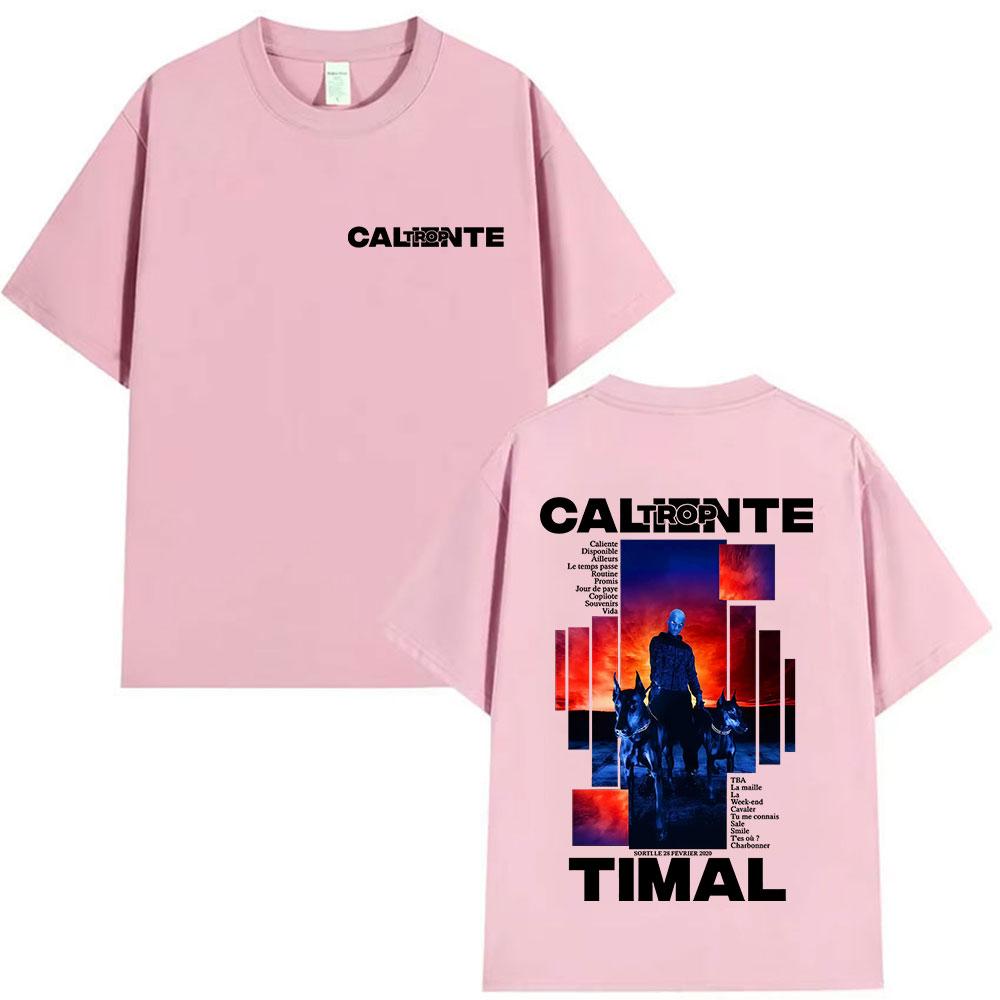 Rapper TROP CALIENTE TIMAL Album 2025 Merch T Shirt Men's Gothic Hip Hop Short Sleeve T-shirts Vintage Cotton T-shirt Streetwear