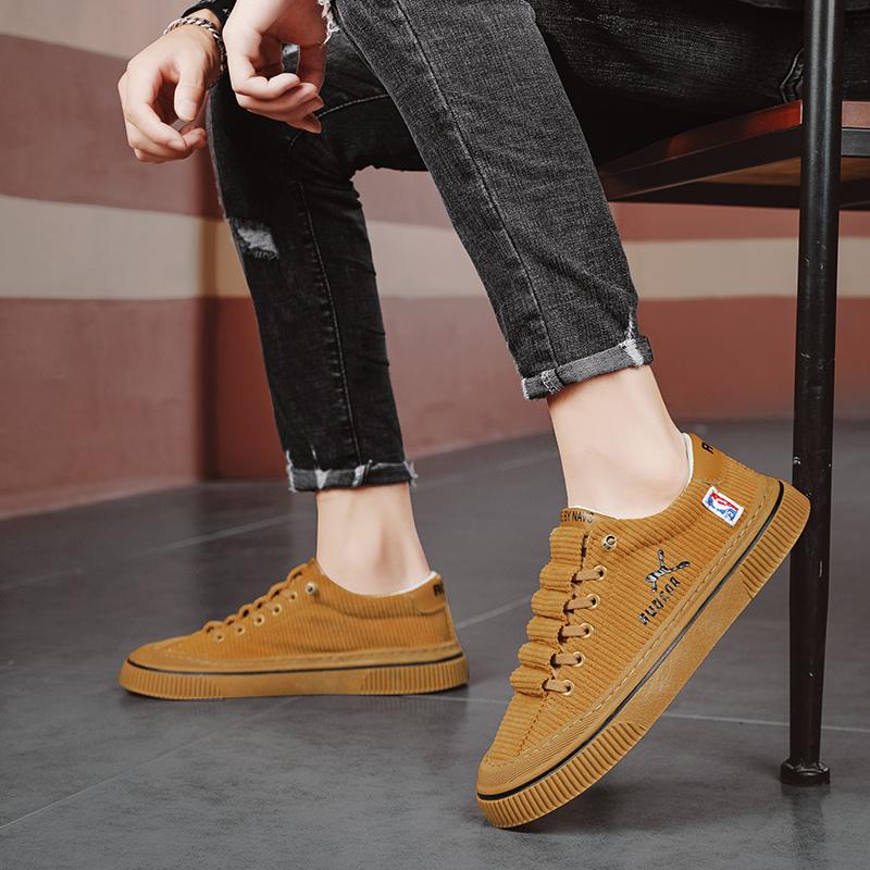 Trendy Casual Men Canvas Shoes Classic Low-top Canvas Sneakers Men Retro Flat Skateboard Shoes Designer Hip Hop Vulcanized Shoes