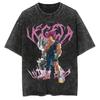 Unisex Oversized Washed Dragon Ball Anime Parentchild Tshirt Man Women Short Sleeve Streetwear Loose Casual Summer Yk