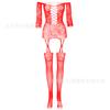 European and American milk leakage underwear transparent hollow pajamas one-piece socks mesh skirt seamless mesh temptation w