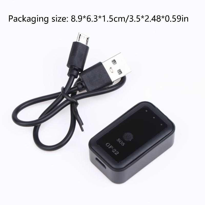 GF22 Mini GPS Tracker Device Wireless Locator with SOS for Kids Pets Vehicles Safety