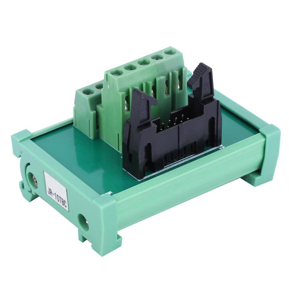 Placa Breakout PLC IDC10P Bloco Terminal Adaptador de Sinal Moard Módulo Adaptador PLC