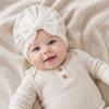 Solid Color Infant Turban Hat Knotted Design Newborn Head Wrap Cute Baby Hat  0-6 Months Fit