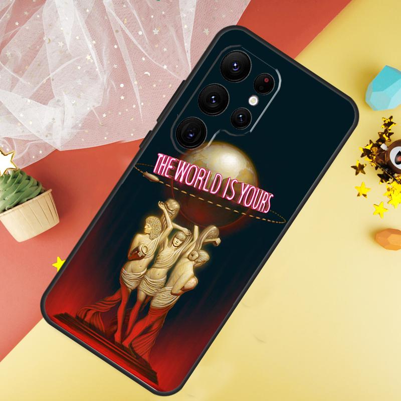 Scarface The World Is Yours Phone Case For Samsung Galaxy S26 S25 Ultra S23 FE S21 S20 S22 S24 Ultra S10 Plus Cover Coque