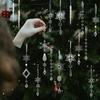 15pcs Christmas Tree Pendate Icicle Ornaments Acrylic Hanging Decoration Christmas Tree Hanging Ornament Xmas Holiday Party