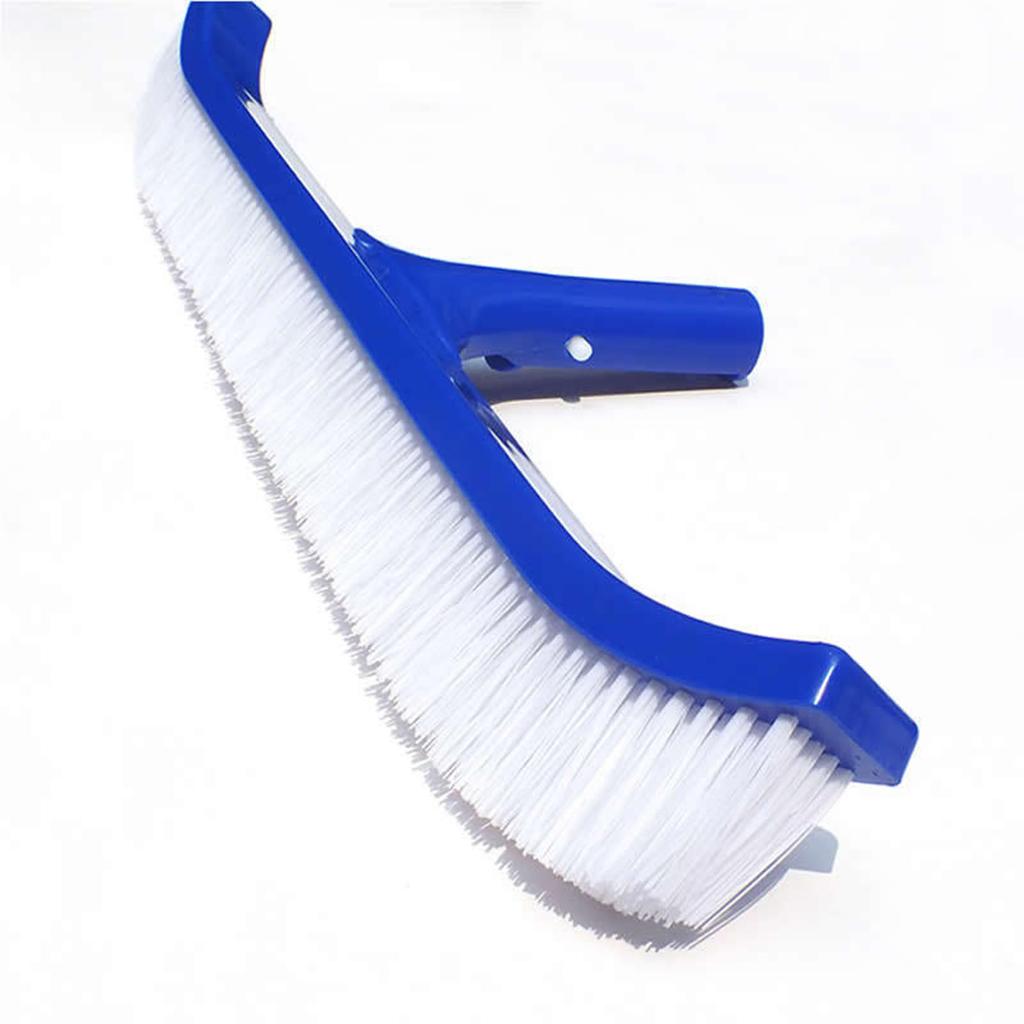 18in Pool Brushes for Cleaning Pool Wall Tile Nylon Bristle Pool Brush Head Curved Ends