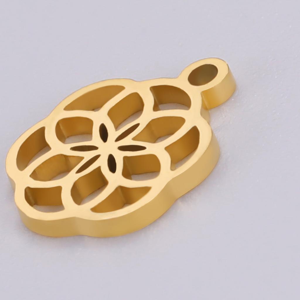 Teamer 5pcs Mini Breloque Cœur Breloques en Acier Inoxydable pour Fabrication de Bijoux Signe de la Paix Ruban Rouge Pendentif Bracelets Accessoires DIY