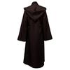 Halloween Cloak Soft Unisex Hooded Long Shirt Black Robe Witch Cape Cosplay Wizard Costume Prop Party Supplies Holiday Decor