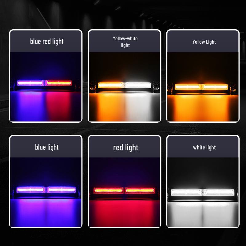 Car Strobe Warning Light with COB Shovel Light for Front/Rear Windshield