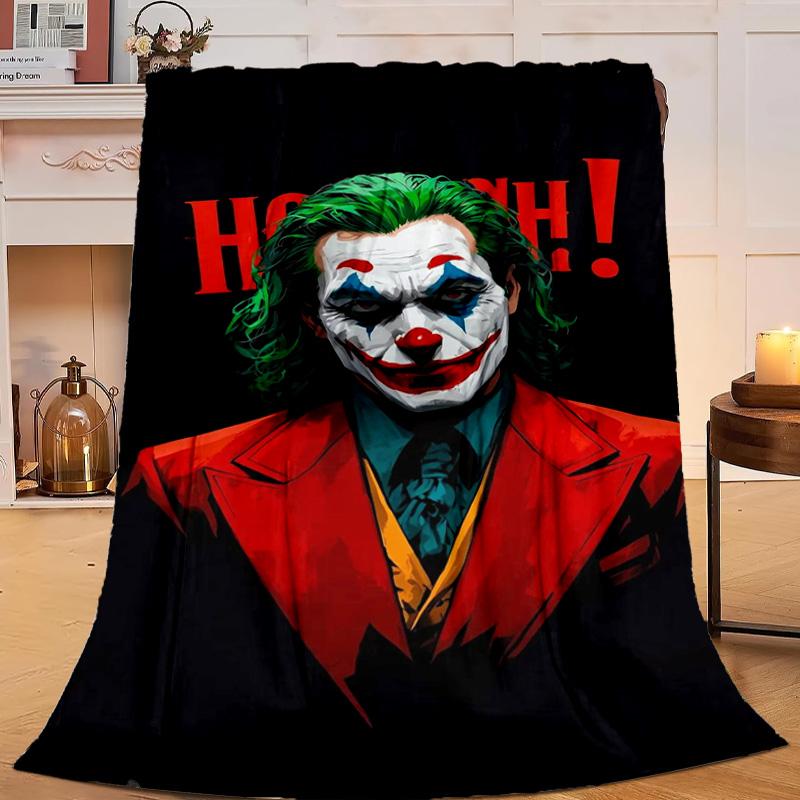1 Stück coole Clowns-Muster Flanelldecke Geschenk, Geeignet für Männer und Frauen, Weich, Ideal für Betten und Sofa, Geburtstags- oder Weihnachtsgeschenk