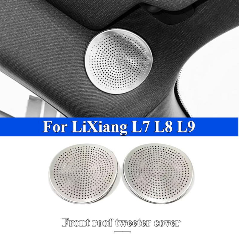 For Li LiXiang L6 L7 L8 L9 -2025 Car A-Pillar Roof Audio Cover Stainless Steel Horn Protective Decor Cover Car Accessories