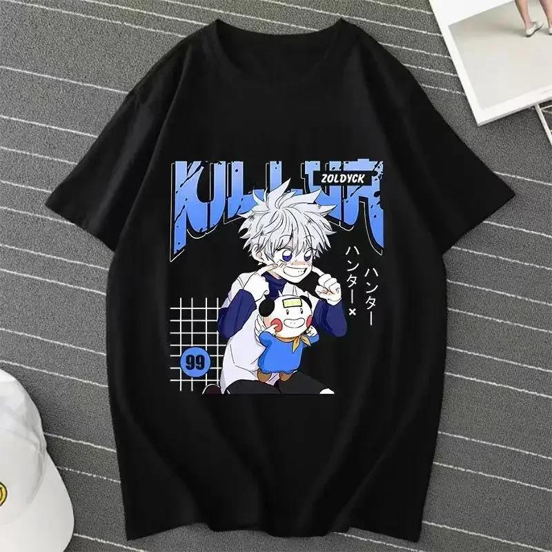 

Аниме Hunter X Hunter Killua Zoldyck Футболки Мужские/женские HXH Аниме Футболка Повседневная Уличная одежда Harajuku Летняя мужская одежда Топы XXXXXL небесно-голубой
