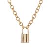 SUMENG 2024 New Fashion Silver Color PadLock Pendant Necklaces Link Chain Lock  Femme Collar For Women Men Gifts