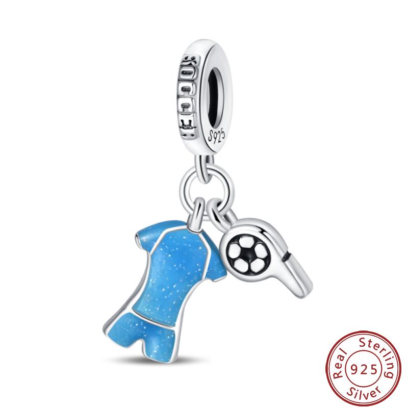 Sports Series Copper Football Badminton Boxing Yoga Ballet Charms Beads 3Mm Diy Fine Jewelry