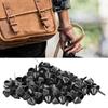 200Pcs Flat Feet Studs Gun Black DIY Leather Luggage Bags Handbags Craft Accessories 12mm