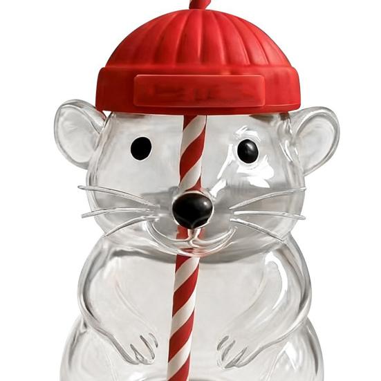 Christmas Glass Straw Tumbler Cute Holiday Themed Sippy Cup for Cocktails Reusable Drinking Coffee Beer Wine