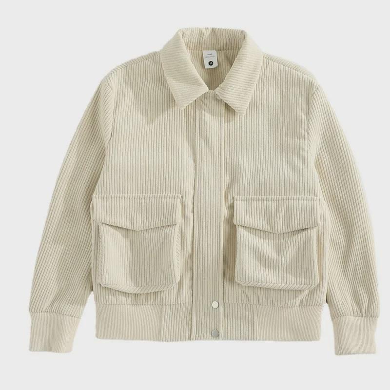 Men's Trendy Korean Style Corduroy Jacket - Autumn/Winter Fashionable Streetwear Top