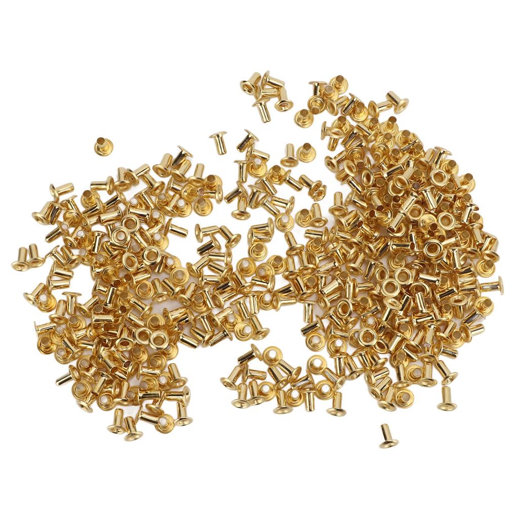 500 Pcs Hollow Rivets DIY Through Hole Brass Decorative Hollow Rivets Copper Air Eye