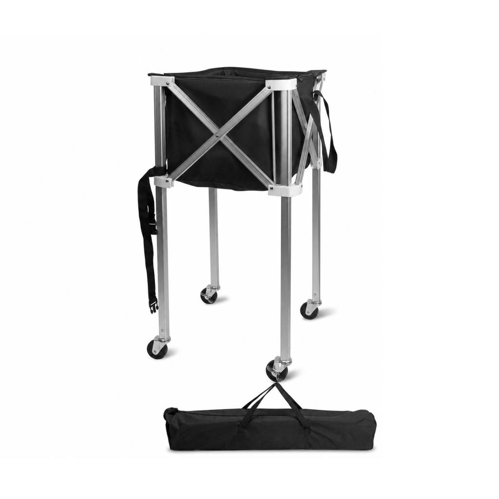 Ball Basket Waterproof Foldable Tennis Cart with Wheels Space-Saving