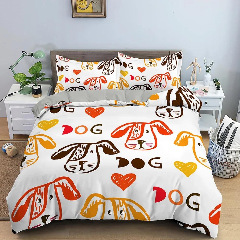 Cartoon Pattern Comfortable Duvet Quilt Cover Pillowcase Bedding Set Children Bedroom Decoration Home Textile