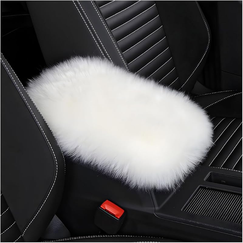 Car Center Console Cover Pad, Fluffy Middle Console Pad Armrest Seat Box Cover, Universal Furry Arm Rest Decoration Protector For Car Truck SUV,