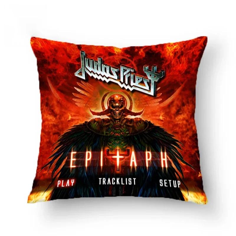 Judas-Priest Kissenbezüge Dekorative Sofakissen Beidseitig bedruckter Kissenbezug 45*45 Kissenbezug Kissenhüllen Zuhause