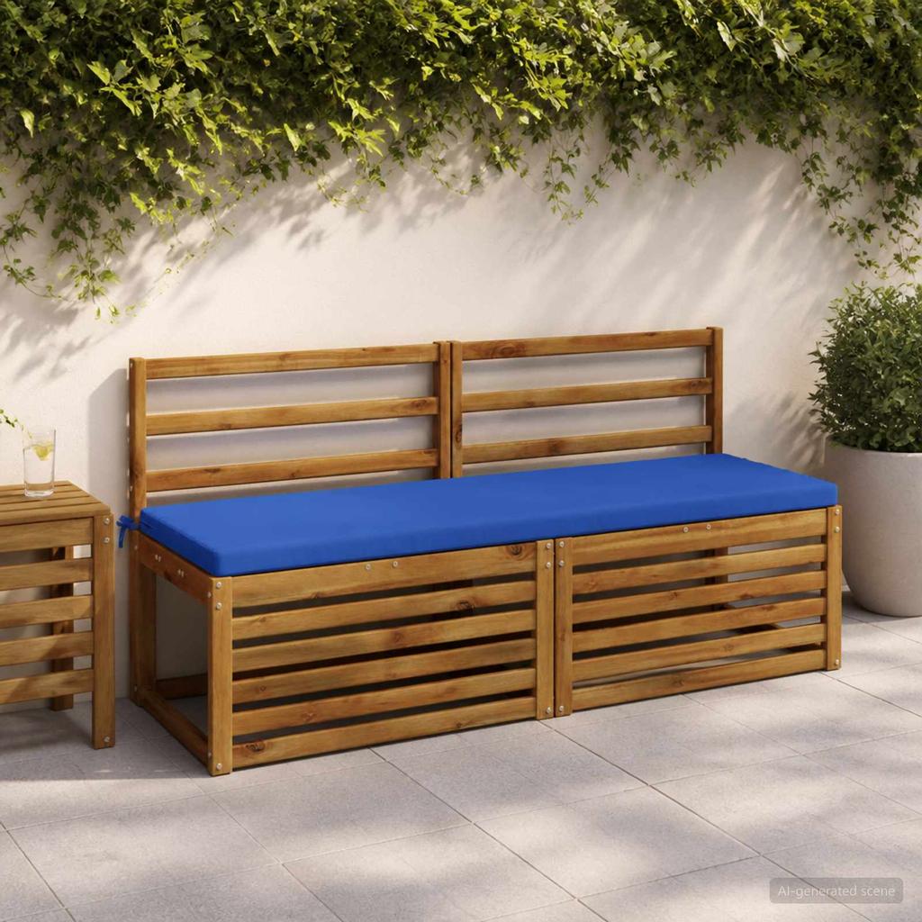 2 piece Bench Cushions SOEST 100percent  Polyester Royal Blue