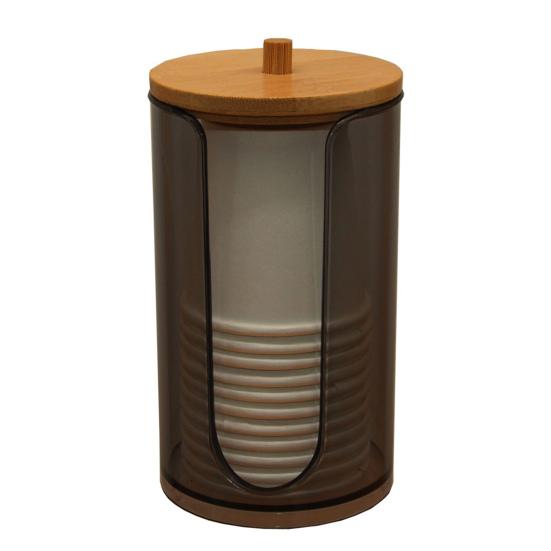 Disposable Paper Cup Box Multi-purpose Dust-proof Transparent And Visible Mini Cotton Pads Storage Holder for Hotel