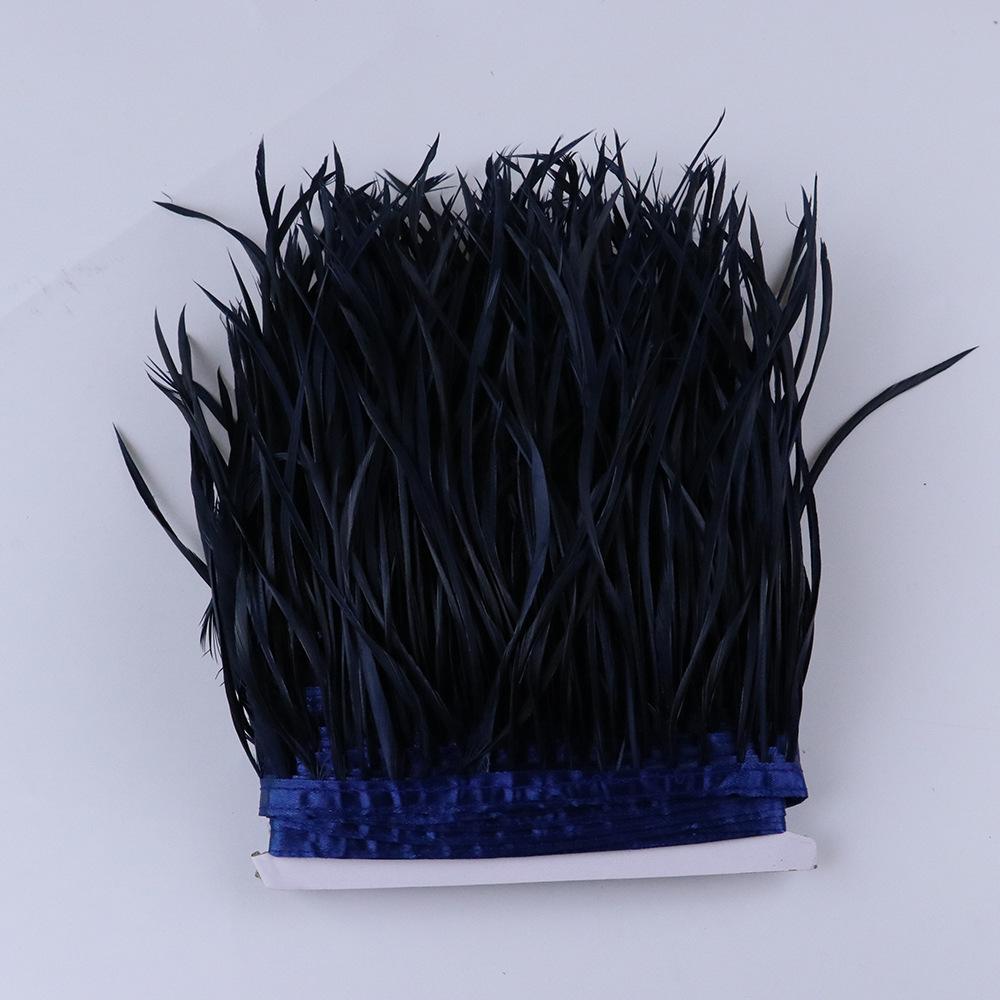 

Гусиное перо с одним краем, рваный край, 10-15 см, кружевные аксессуары для одежды из перьев 10M темно-синий